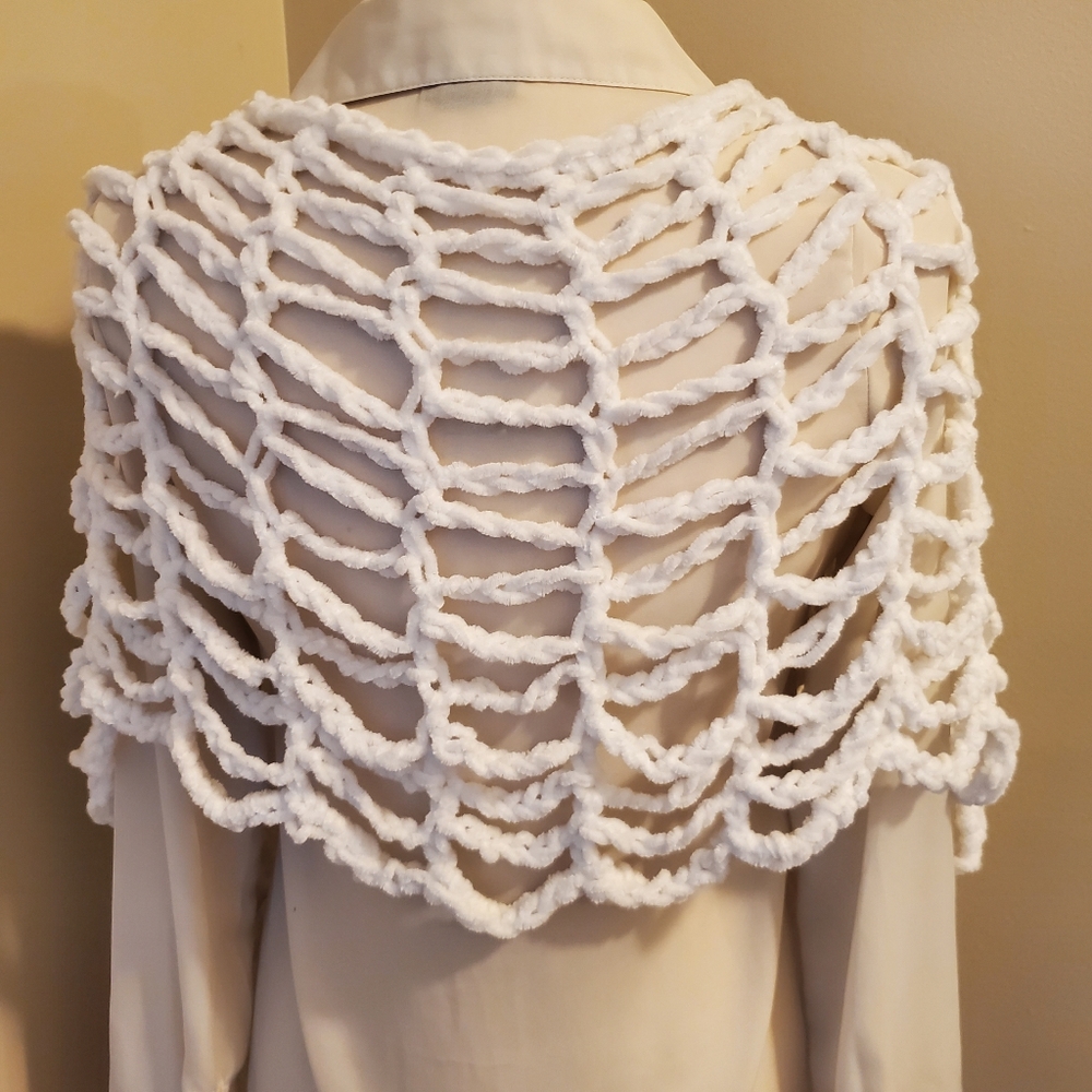 Hand crocheted wrap